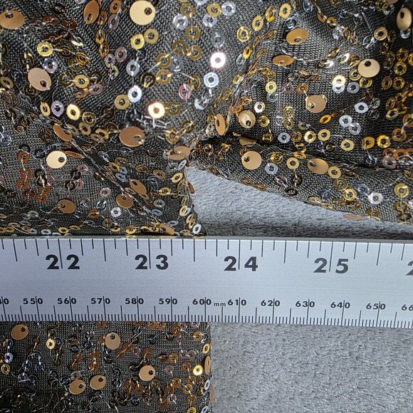 Womens Cato Gold & Silver Sequin Top Round Neck Short Sleeve Lined Size 18/20W - Picture 7 of 10